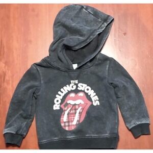 ROLLING STONES Hoodie 18M Faded Grunge Classic Rock Kiddie Worn-in Vintage Vibes